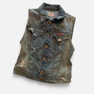 Hudson Jeans Distressed Denim Vest